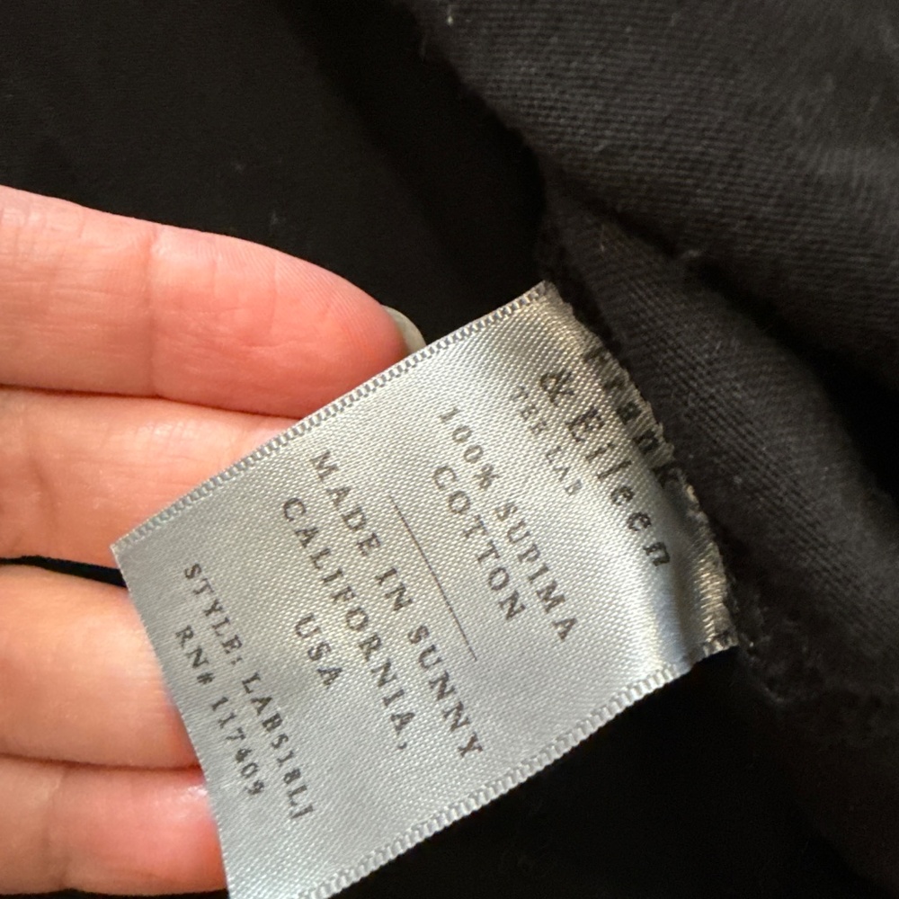 Frank & Eileen Black Women's capelet mock neck / funnel neck Top - Picture 3 of 3